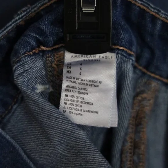 American Eagle Dark Denim Jean Skirt with Front Zipper - Picture 3 of 3